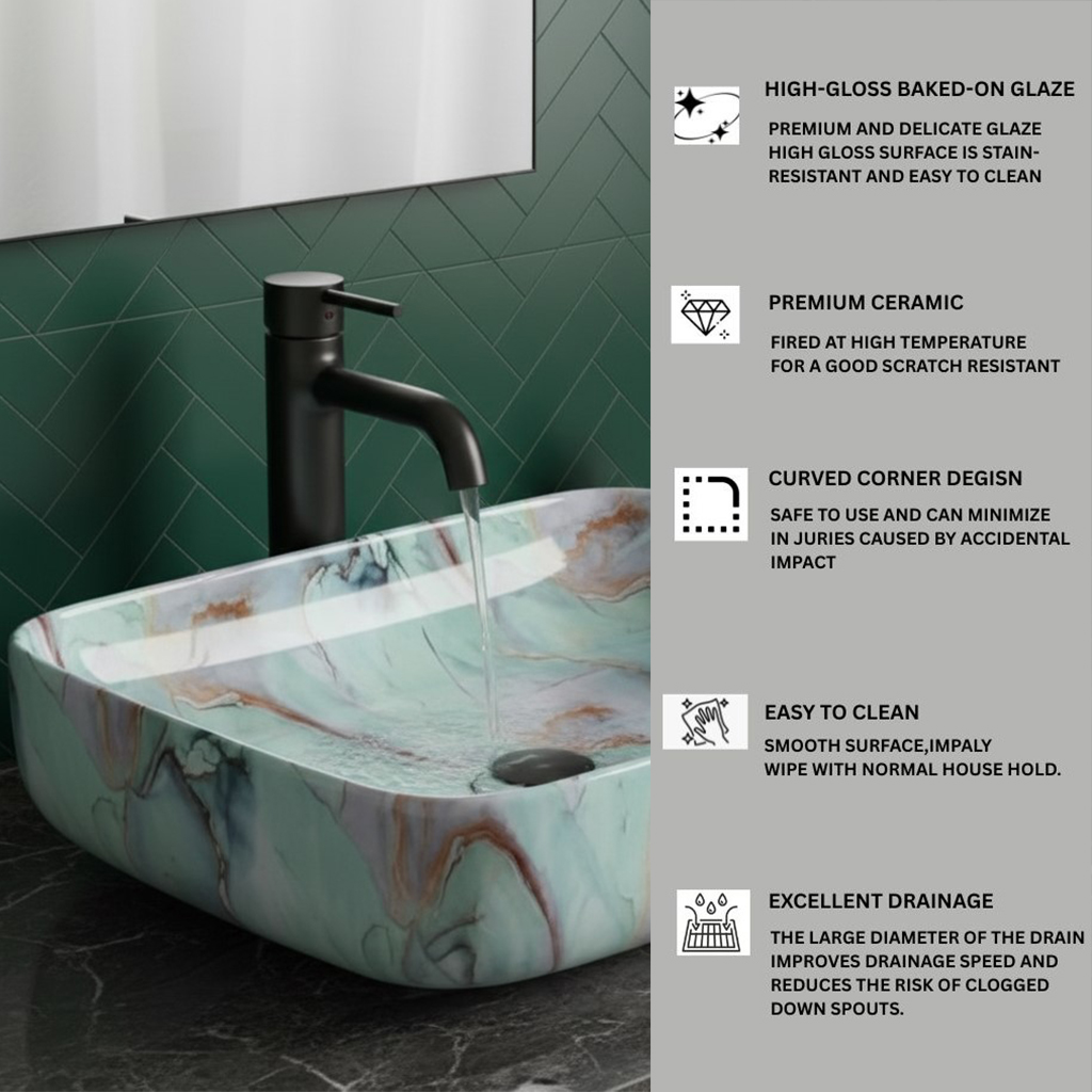 MS-2017 XYLOAN TABLE TOP BASIN GLOSSY (20"X16") - Image 4
