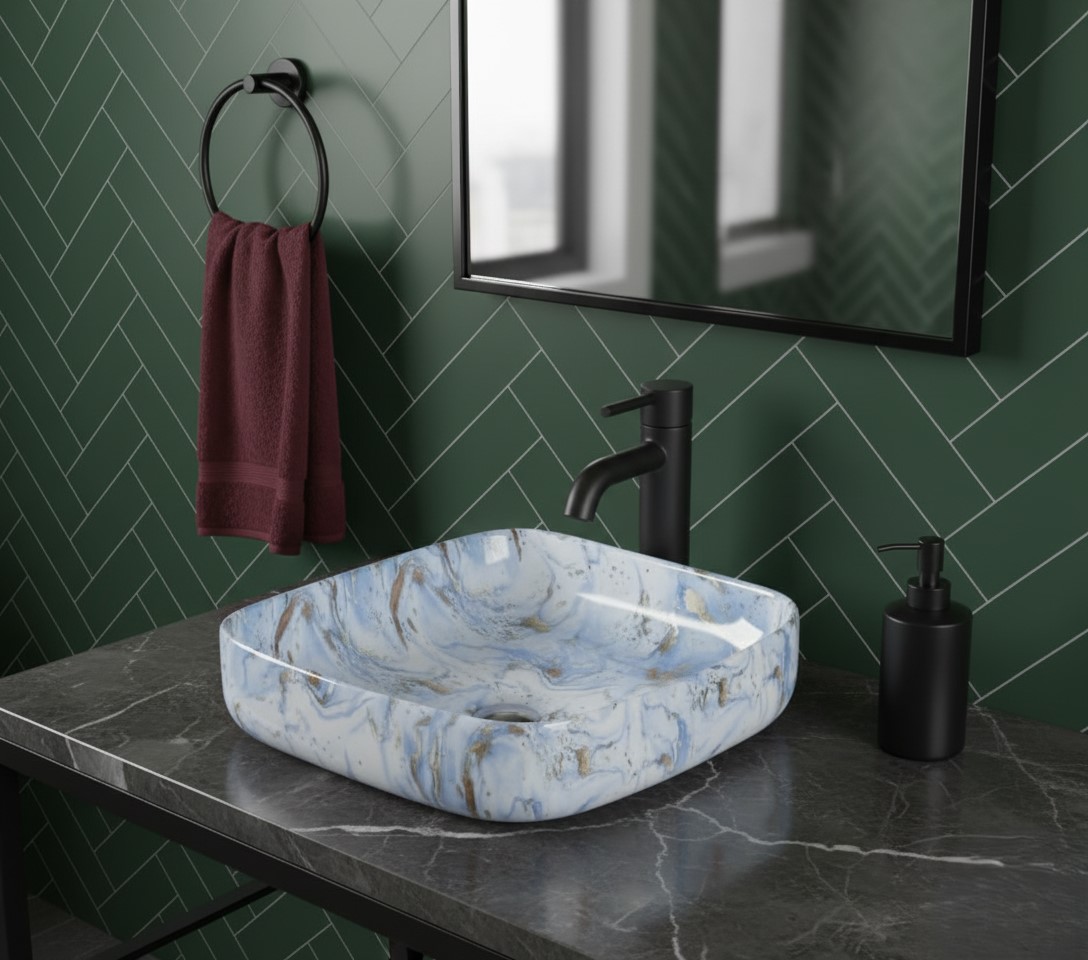 MS-2018 XYLOAN TABLE TOP BASIN GLOSSY (20"X16") - Image 2