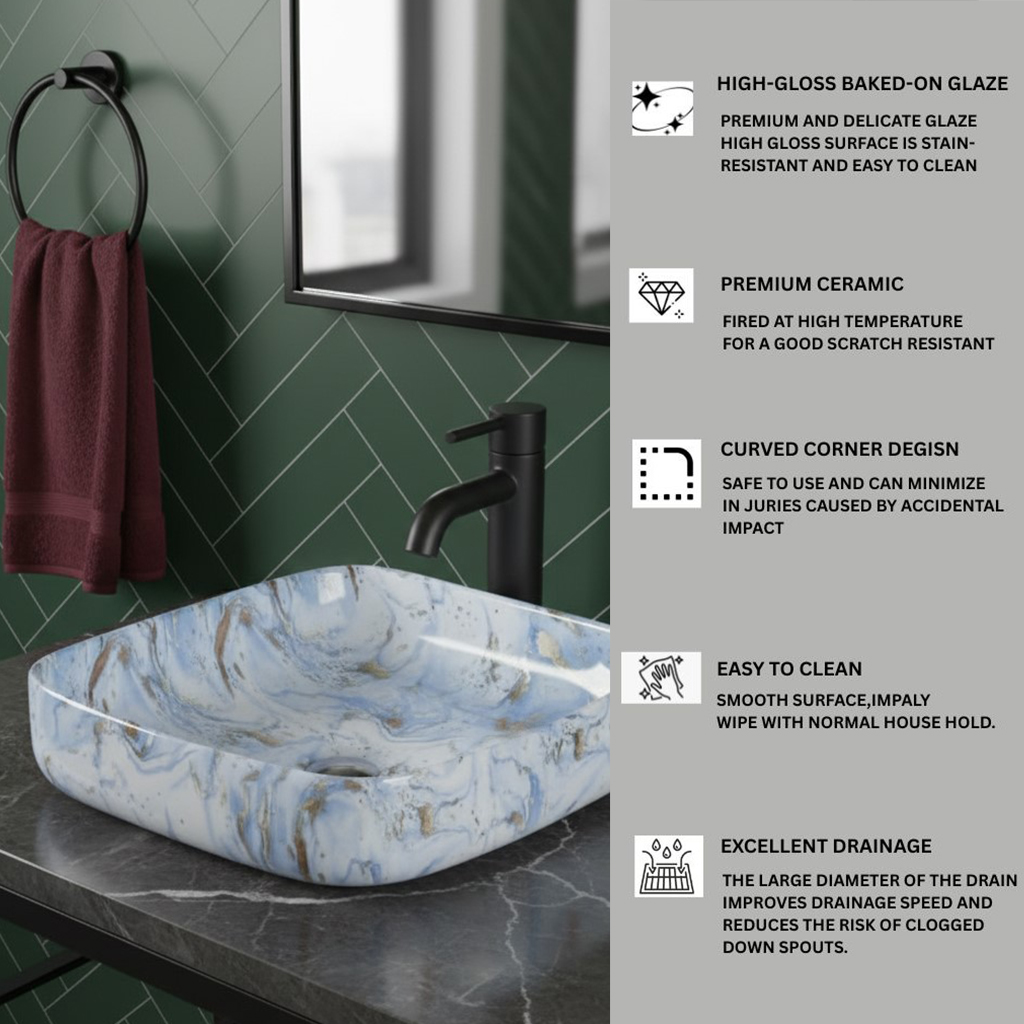 MS-2018 XYLOAN TABLE TOP BASIN GLOSSY (20"X16") - Image 4