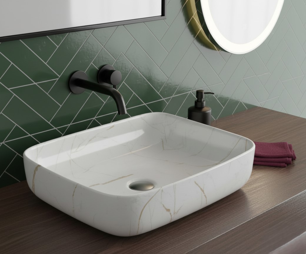 MS-2019 XYLOAN TABLE TOP BASIN GLOSSY (20"X16") - Image 2