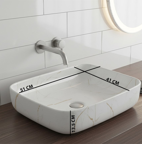 MS-2019 XYLOAN TABLE TOP BASIN GLOSSY (20"X16") - Image 4