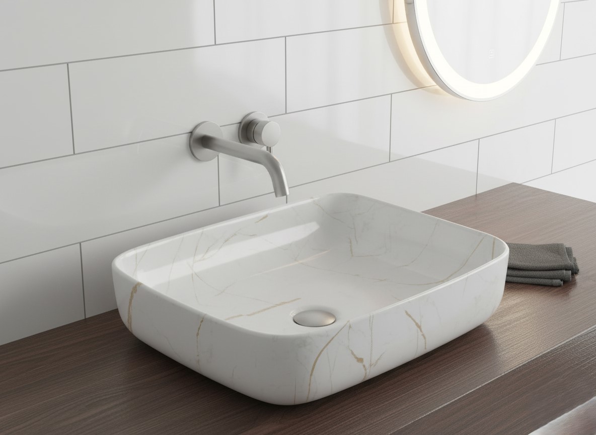MS-2019 XYLOAN TABLE TOP BASIN GLOSSY (20"X16")