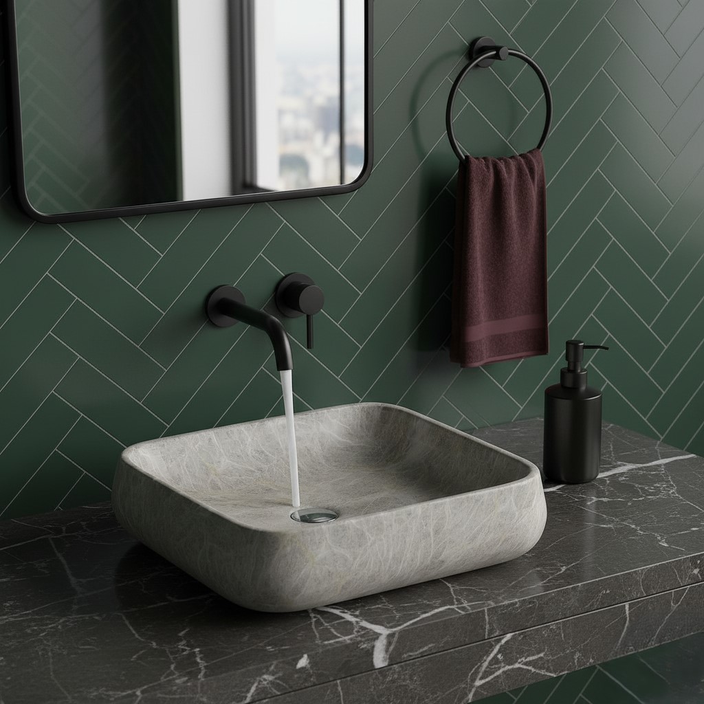 MS-2020 XYLOAN TABLE TOP BASIN GLOSSY (20"X16") - Image 2