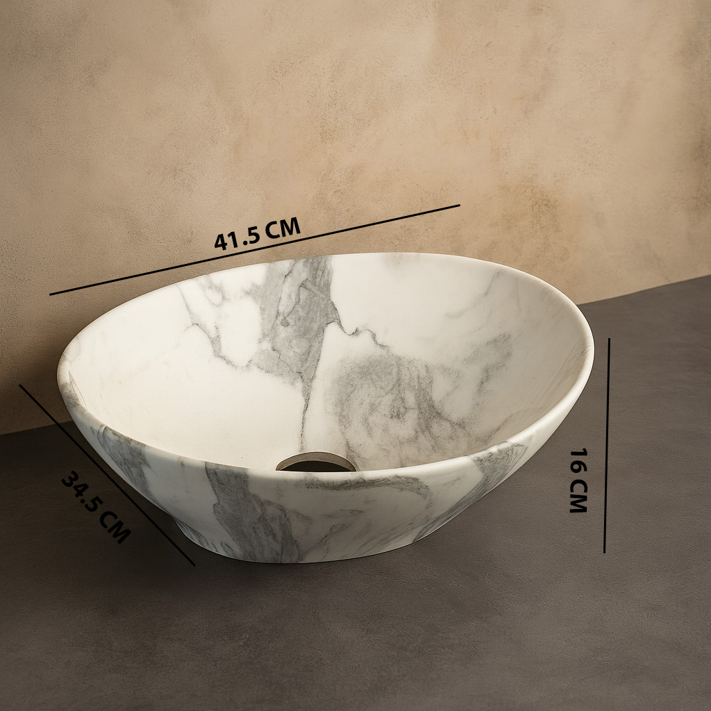 MS-203 XYLOAN TABLE TOP BASIN GLOSSY (16"X14") - Image 3