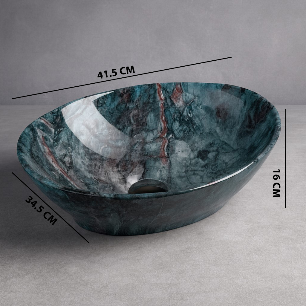 MS-204 XYLOAN TABLE TOP BASIN GLOSSY (16"X14") - Image 3