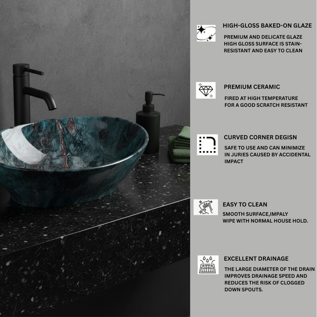 MS-204 XYLOAN TABLE TOP BASIN GLOSSY (16"X14") - Image 4