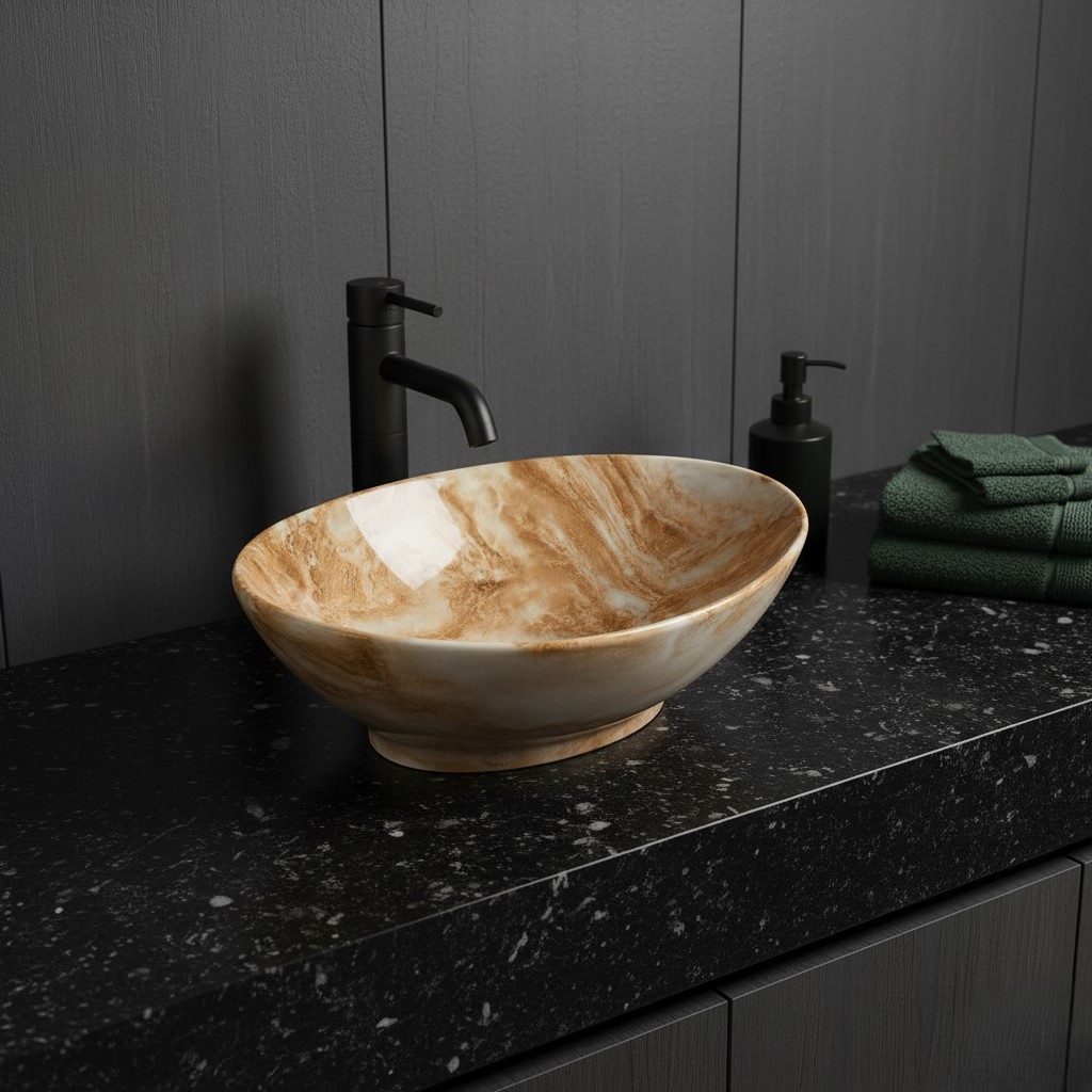 MS-205 XYLOAN TABLE TOP BASIN GLOSSY (16"X14") - Image 2