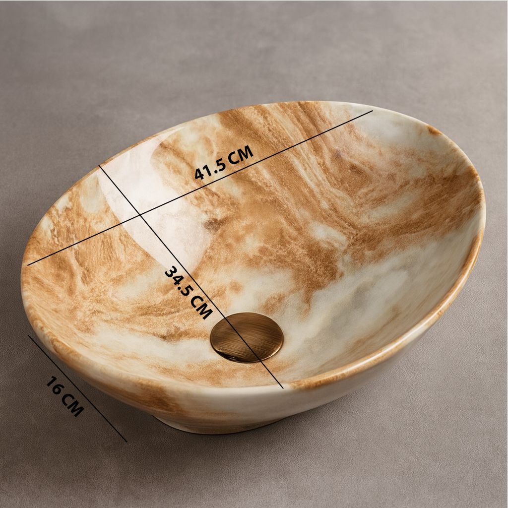 MS-205 XYLOAN TABLE TOP BASIN GLOSSY (16"X14") - Image 3