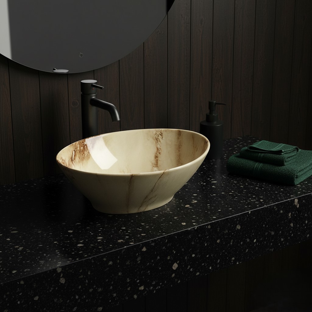 MS-207 XYLOAN TABLE TOP BASIN GLOSSY (16"X14") - Image 2