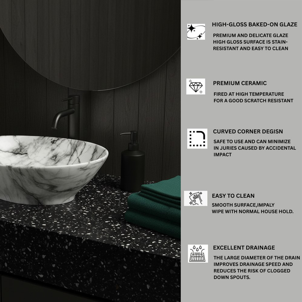 MS-208 XYLOAN TABLE TOP BASIN GLOSSY (16"X14") - Image 4