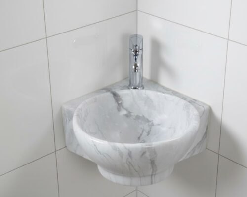 MS-2108 XYLOAN CORNER WALL MOUNTED BASIN GLOSSY (14"X14")