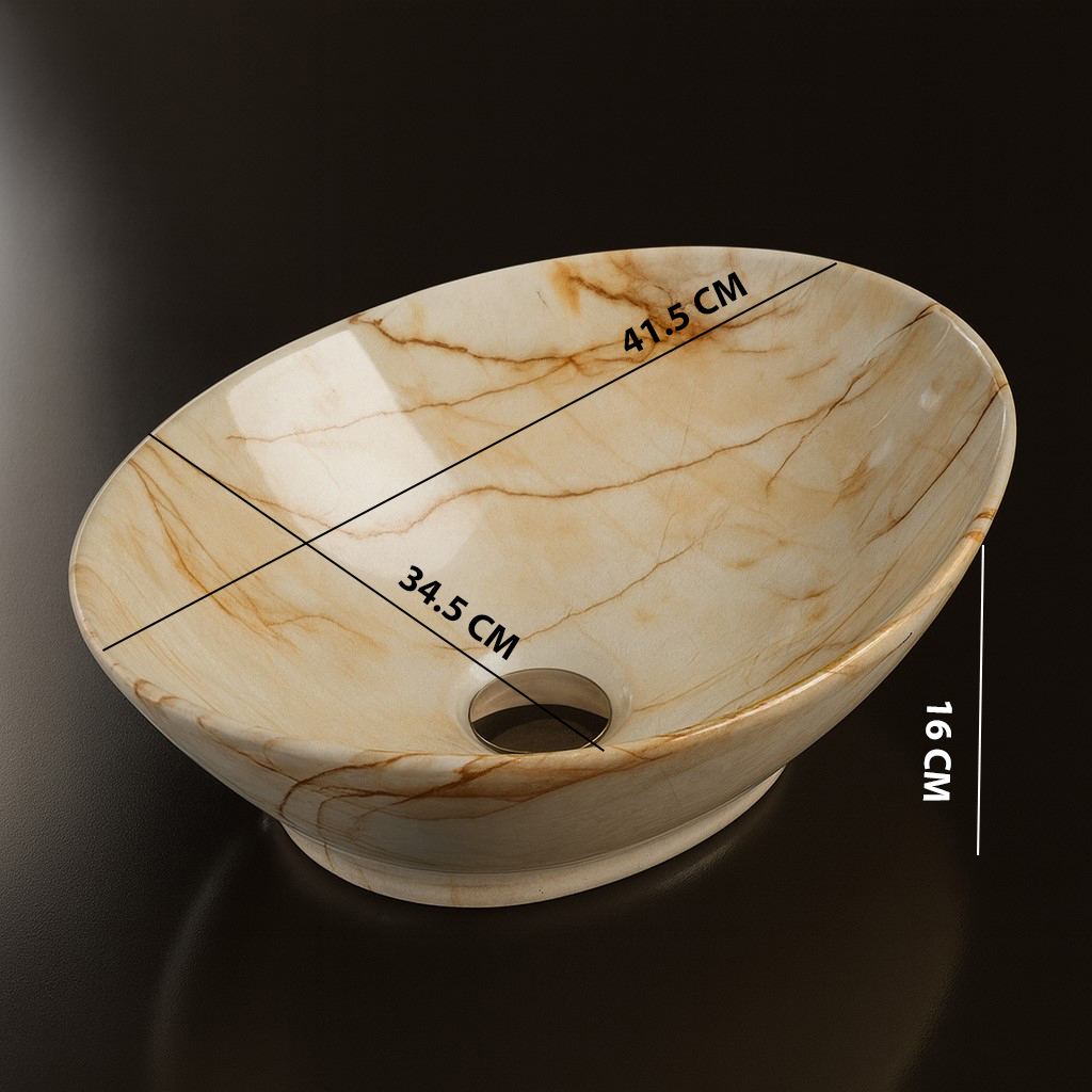 MS-211 XYLOAN TABLE TOP BASIN GLOSSY (16"X14") - Image 3