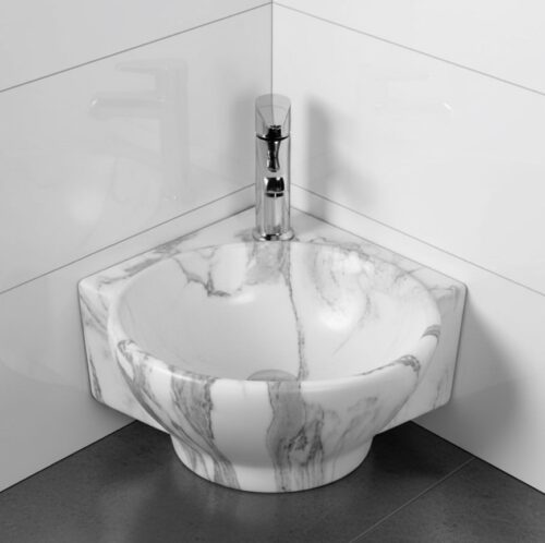 MS-2110 XYLOAN CORNER WALL MOUNTED BASIN MATT (14"X14")