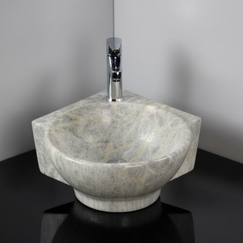 MS-2113 XYLOAN CORNER WALL MOUNTED BASIN GLOSSY (14"X14")