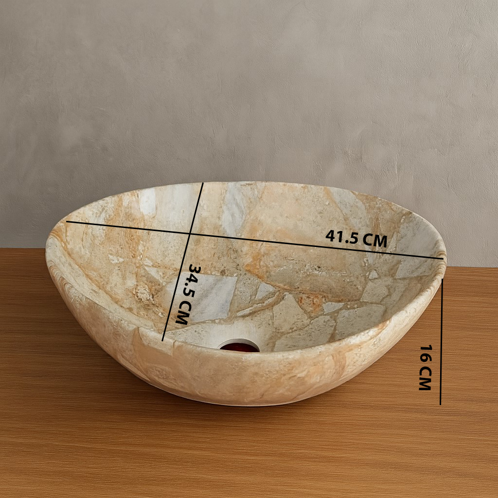MS-212 XYLOAN TABLE TOP BASIN GLOSSY (16"X14") - Image 3