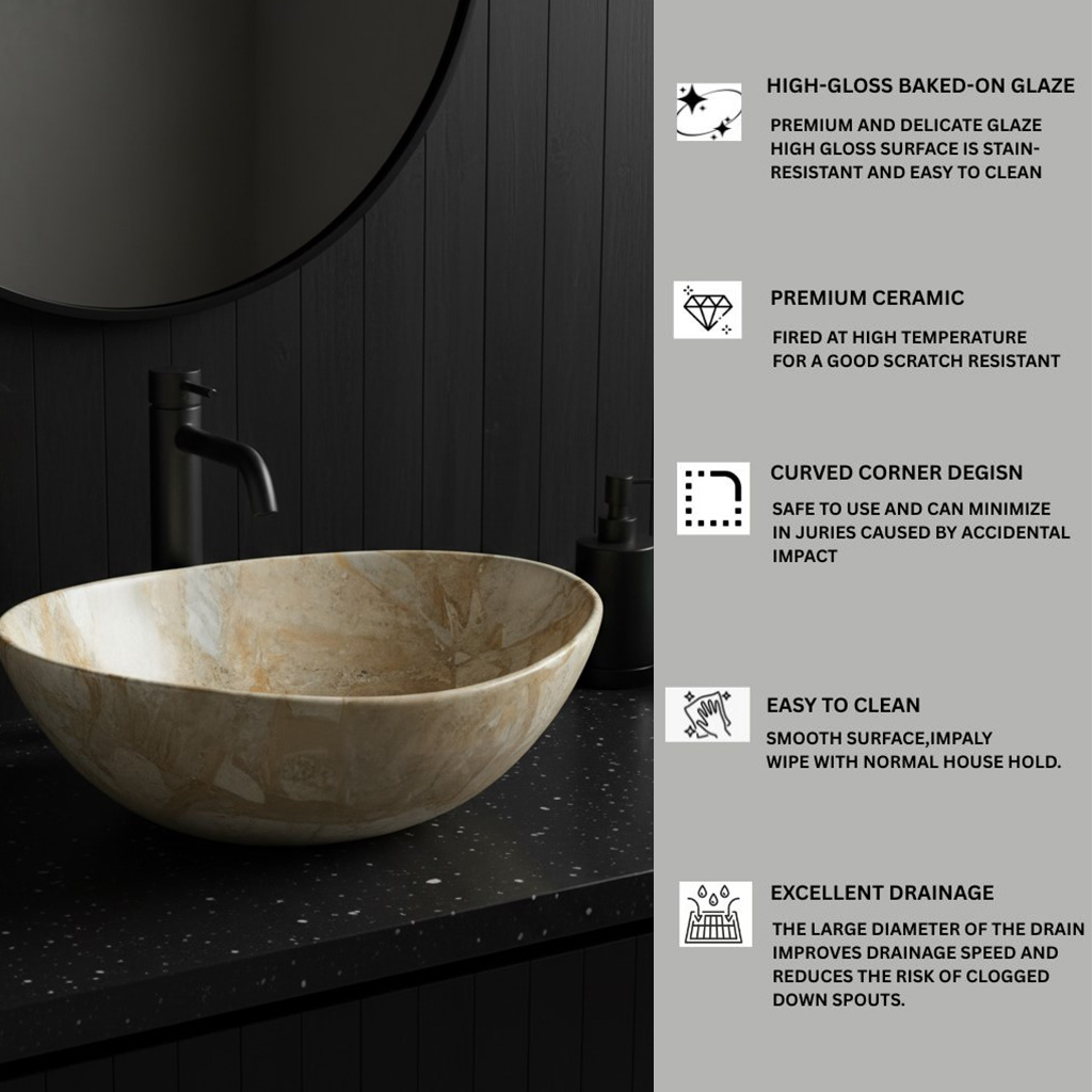 MS-212 XYLOAN TABLE TOP BASIN GLOSSY (16"X14") - Image 4
