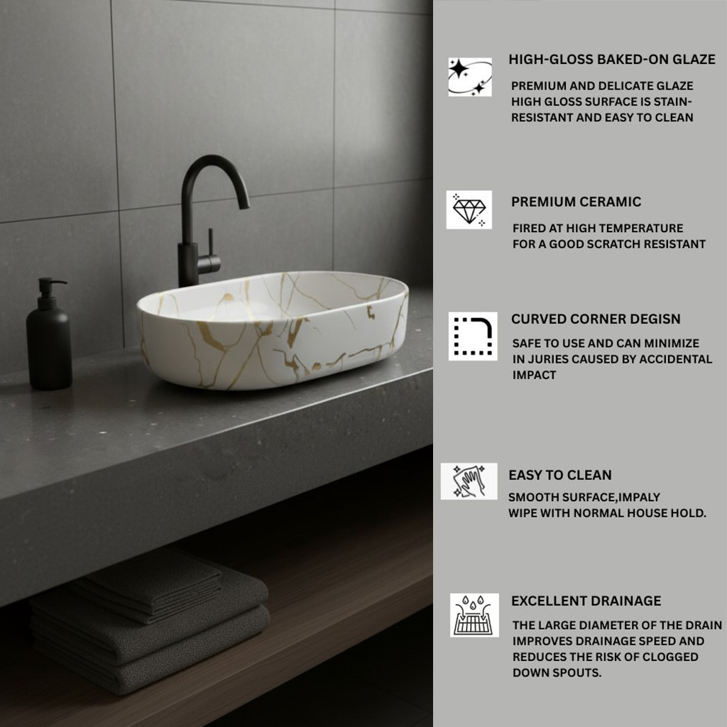 MS-2203 XYLOAN TABLE TOP BASIN GLOSSY (22"X14") - Image 4