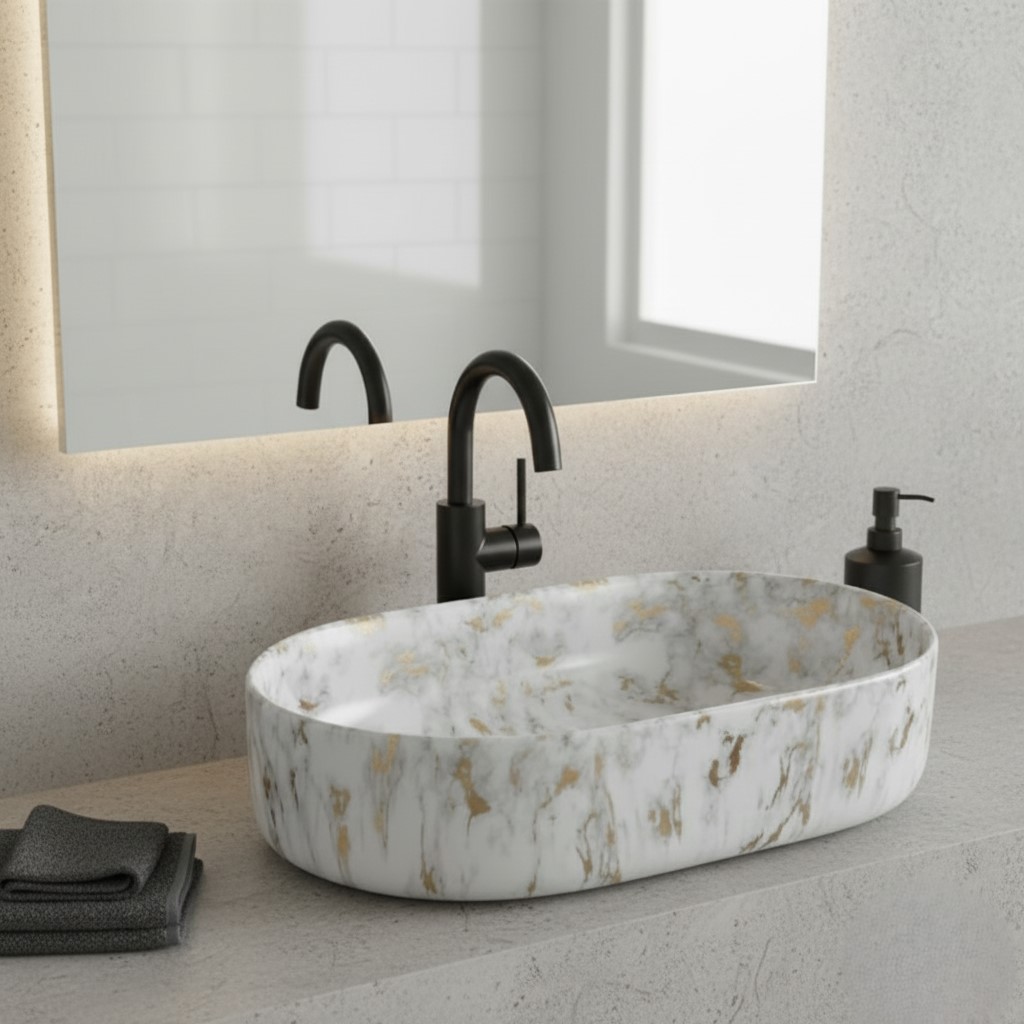 MS-2204 XYLOAN TABLE TOP BASIN GLOSSY (22"X14") - Image 2