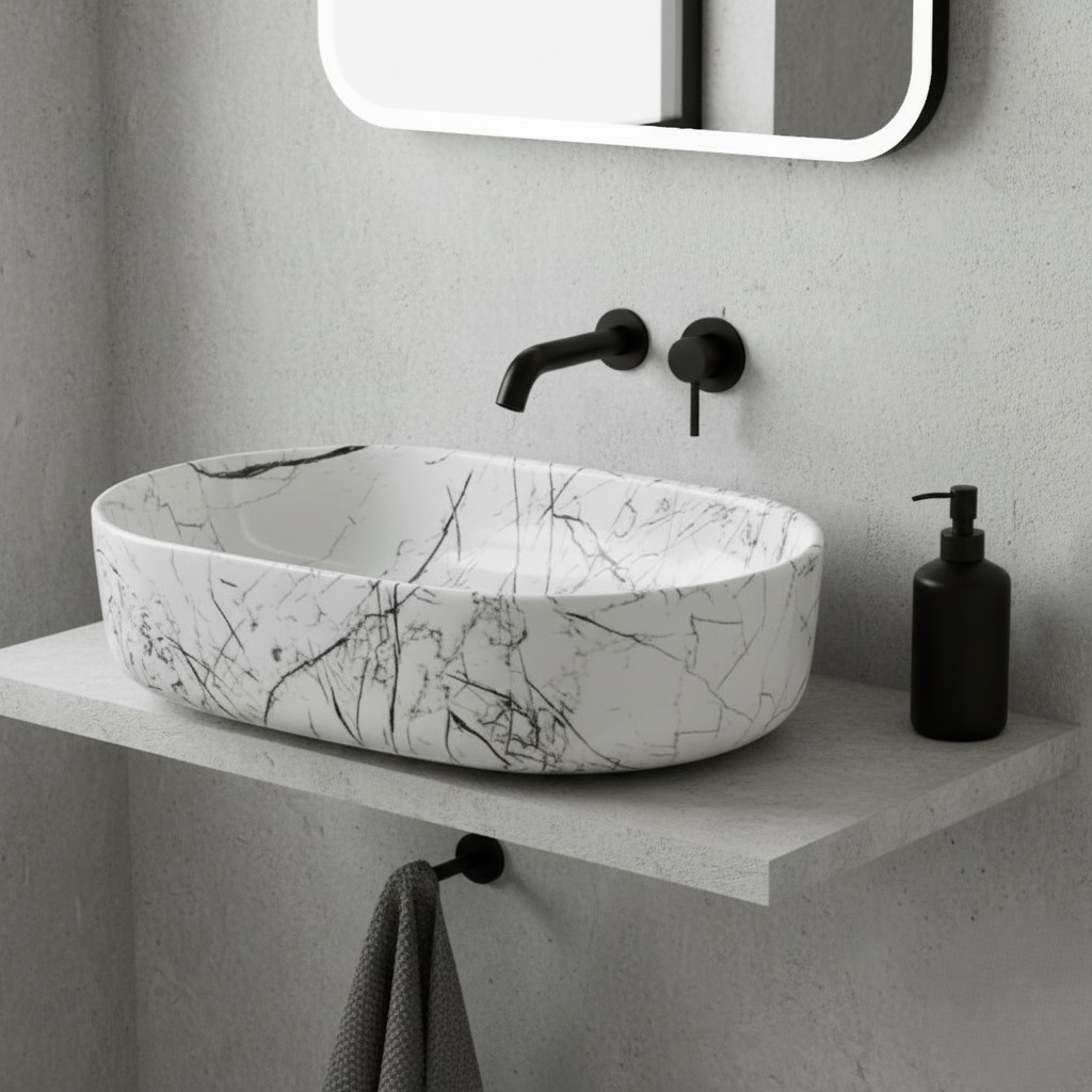 MS-2206 XYLOAN TABLE TOP BASIN GLOSSY (22"X14") - Image 2
