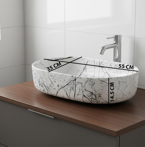MS-2206 XYLOAN TABLE TOP BASIN GLOSSY (22"X14") - Image 3