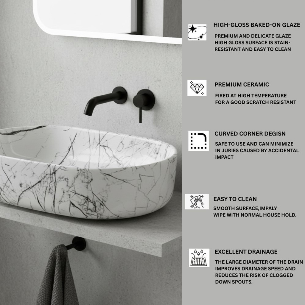 MS-2206 XYLOAN TABLE TOP BASIN GLOSSY (22"X14") - Image 4