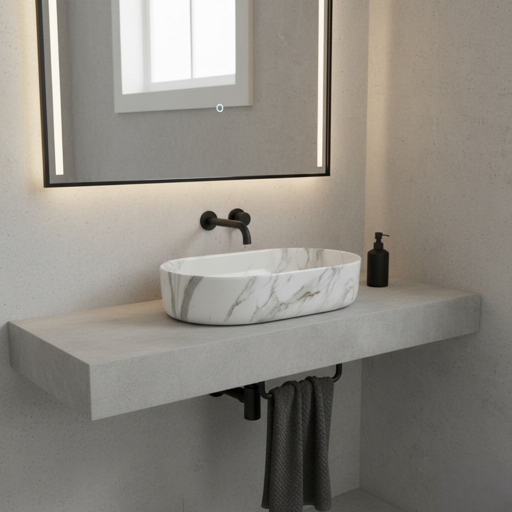 MS-2207 XYLOAN TABLE TOP BASIN GLOSSY (22"X14") - Image 2