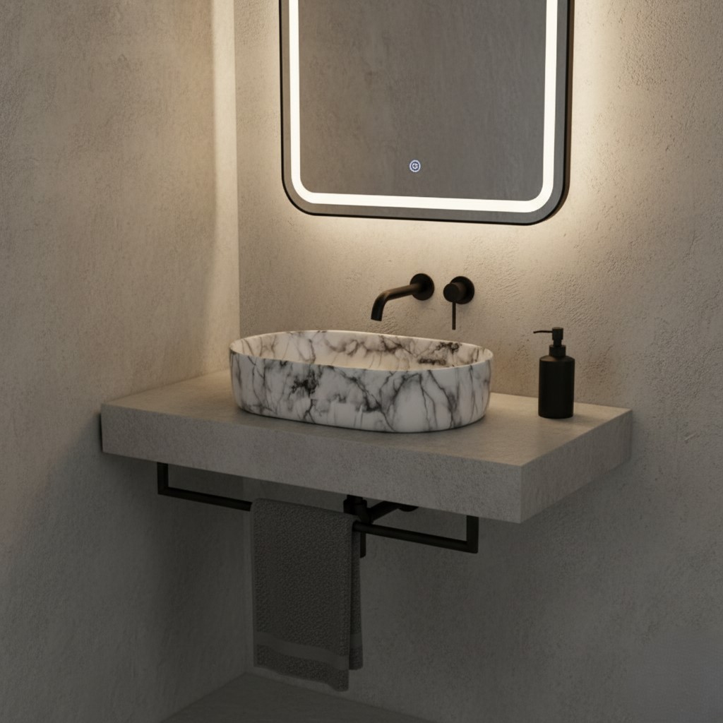 MS-2208 XYLOAN TABLE TOP BASIN GLOSSY (22"X14") - Image 2