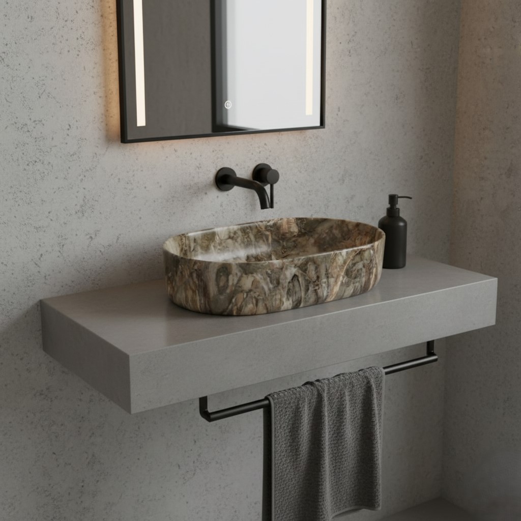 MS-2209 XYLOAN TABLE TOP BASIN GLOSSY (22"X14") - Image 2
