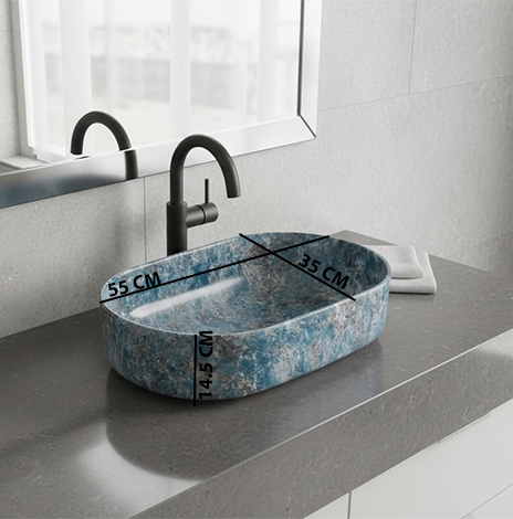 MS-2210 XYLOAN TABLE TOP BASIN GLOSSY (22"X14") - Image 3