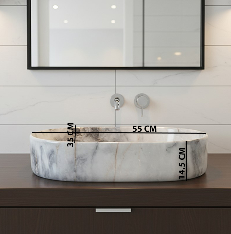 MS-2211 XYLOAN TABLE TOP BASIN GLOSSY (22"X14") - Image 3