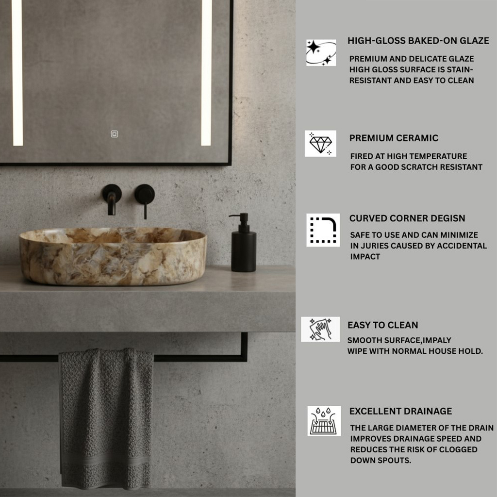 MS-2212 XYLOAN TABLE TOP BASIN GLOSSY (22"X14") - Image 4