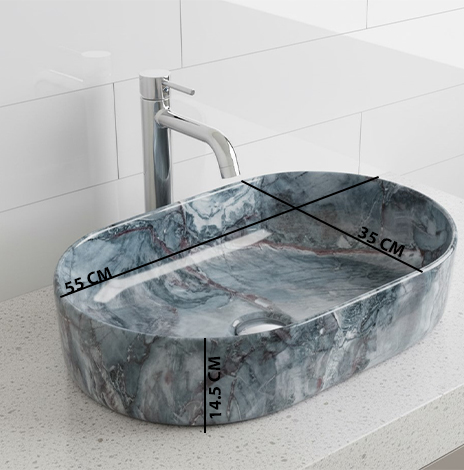 MS-2214 XYLOAN TABLE TOP BASIN GLOSSY (22"X14") - Image 3