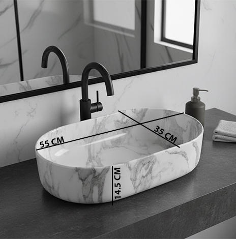 MS-2215 XYLOAN TABLE TOP BASIN MATT (22"X14") - Image 3