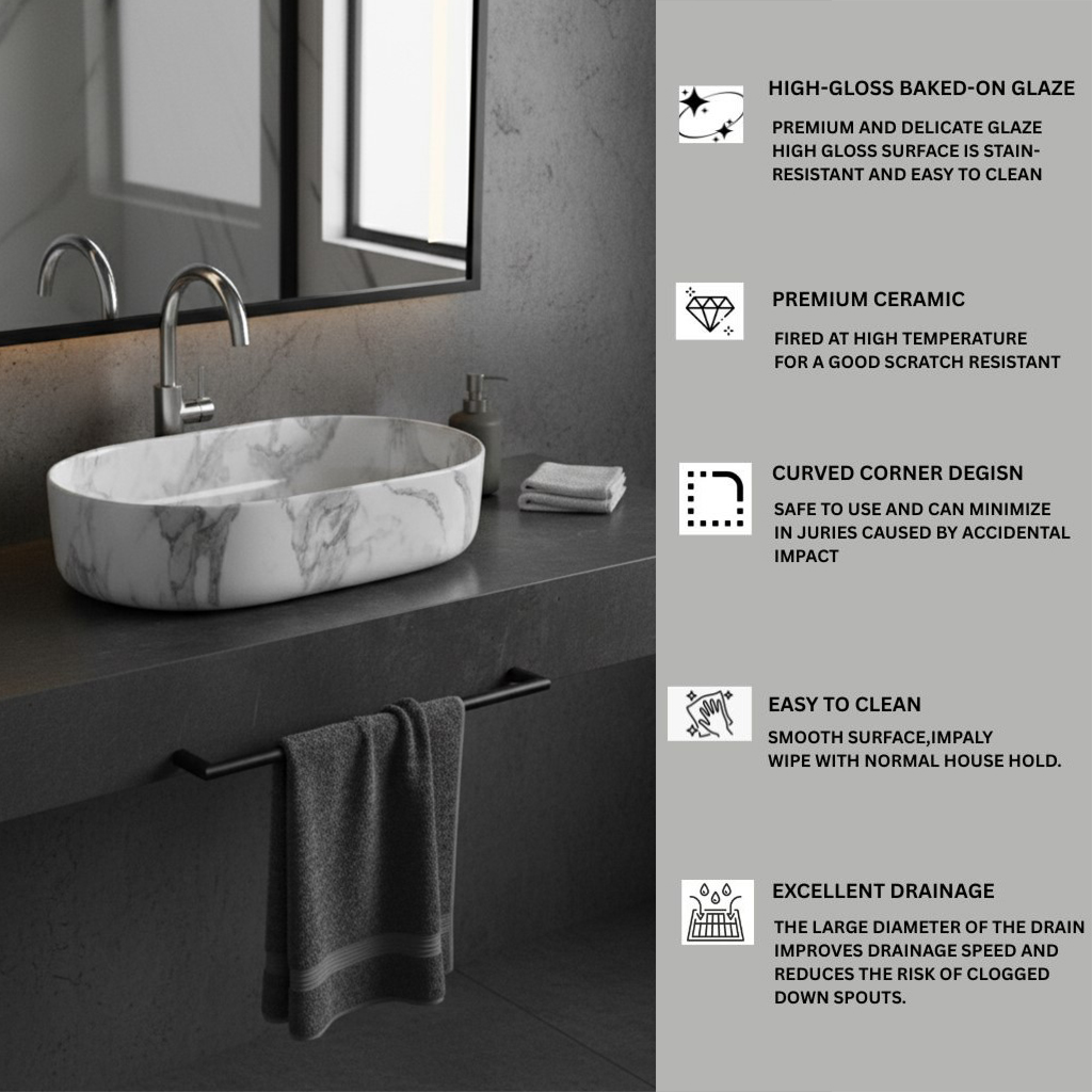 MS-2215 XYLOAN TABLE TOP BASIN MATT (22"X14") - Image 4