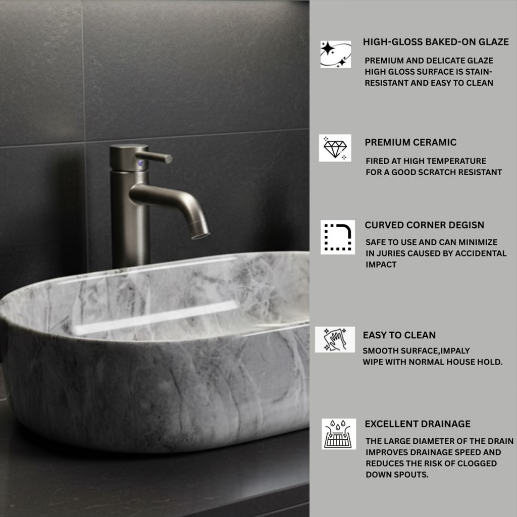 MS-2219 XYLOAN TABLE TOP BASIN GLOSSY (22"X14") - Image 4