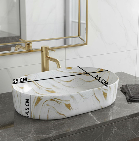 MS-2221 XYLOAN TABLE TOP BASIN GLOSSY (22"X14") - Image 3