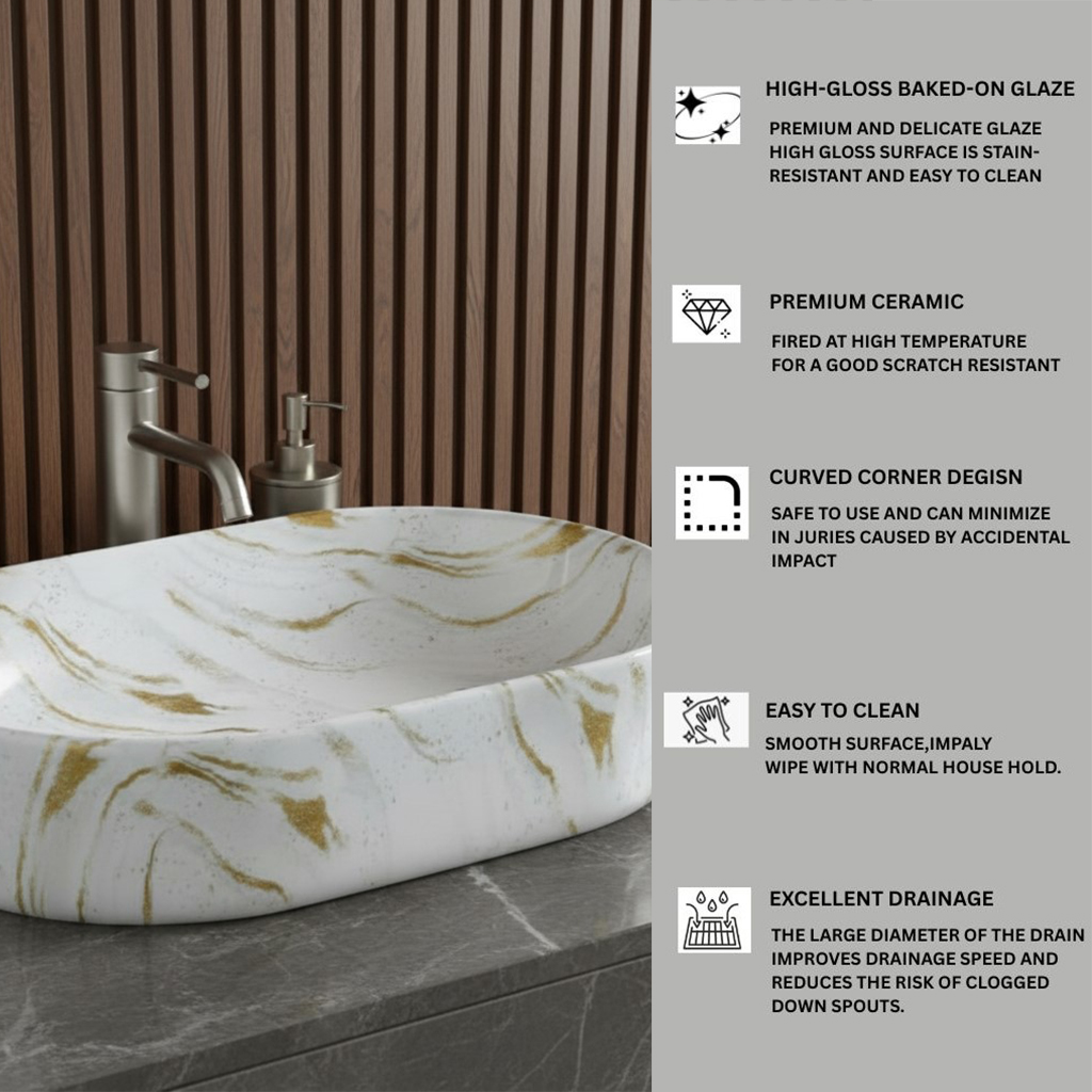 MS-2221 XYLOAN TABLE TOP BASIN GLOSSY (22"X14") - Image 4