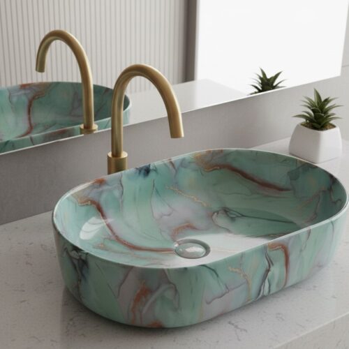 MS-2222 XYLOAN TABLE TOP BASIN GLOSSY (22"X14")