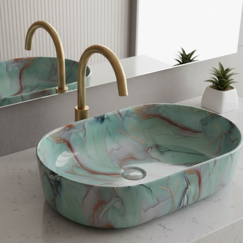 MS-2222 XYLOAN TABLE TOP BASIN GLOSSY (22"X14")