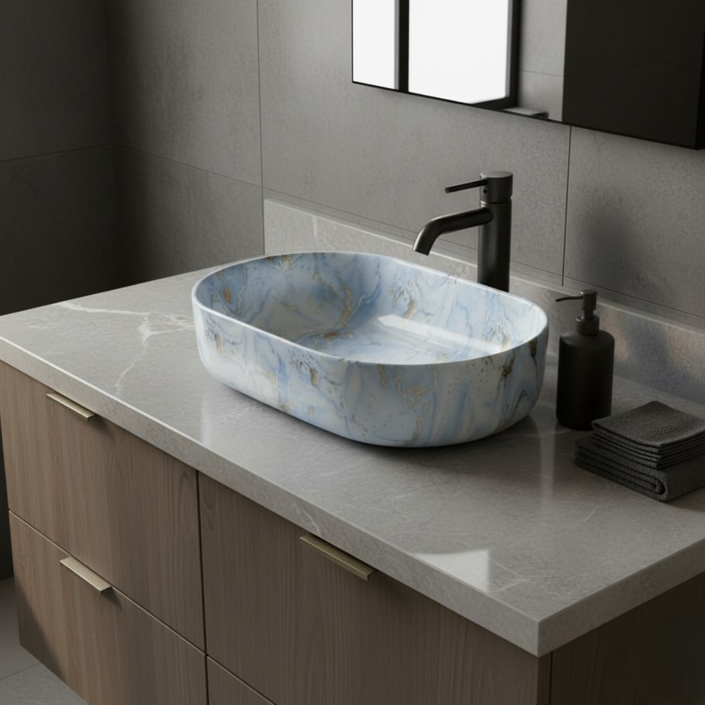 MS-2223 XYLOAN TABLE TOP BASIN GLOSSY (22"X14") - Image 2