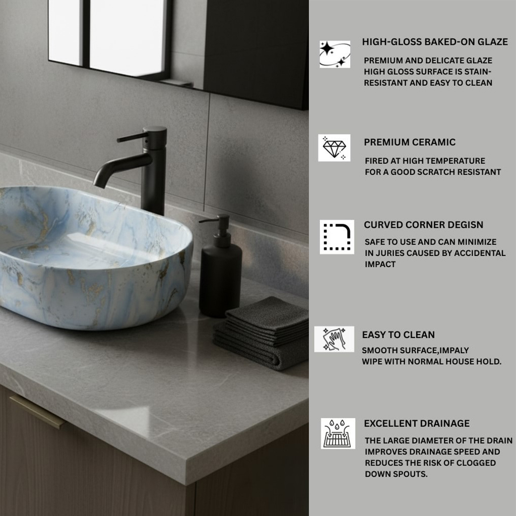 MS-2223 XYLOAN TABLE TOP BASIN GLOSSY (22"X14") - Image 4