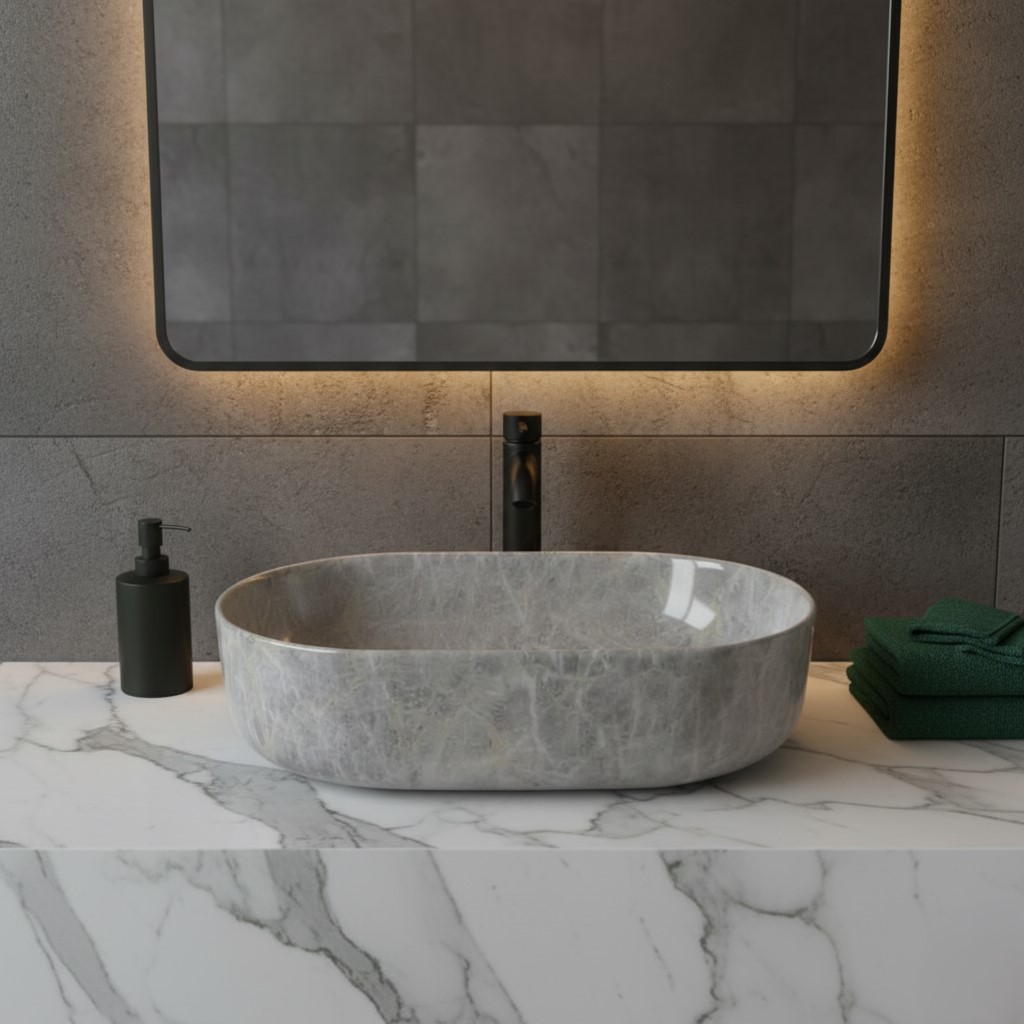 MS-2225 XYLOAN TABLE TOP BASIN GLOSSY (22"X14") - Image 2