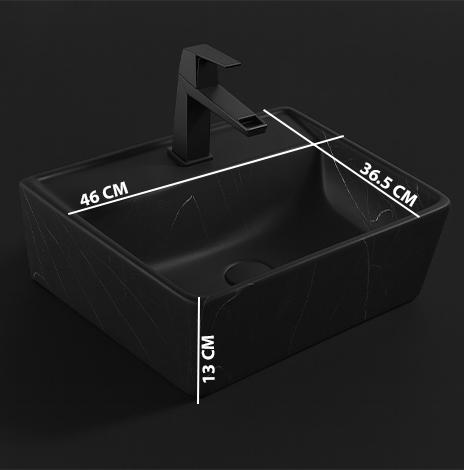 MS-2301 XYLOAN WALL MOUNTED BASIN MATT (18"X14") - Image 3
