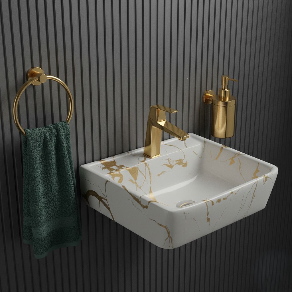 MS-2303 XYLOAN WALL MOUNTED BASIN GLOSSY (18"X14") - Image 2