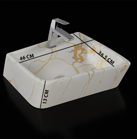 MS-2303 XYLOAN WALL MOUNTED BASIN GLOSSY (18"X14") - Image 3