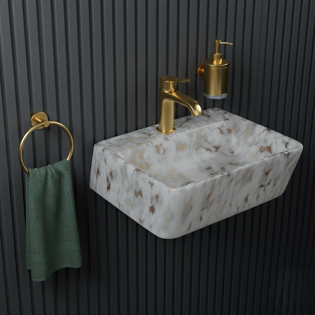 MS-2304 XYLOAN WALL MOUNTED BASIN GLOSSY (18"X14") - Image 2