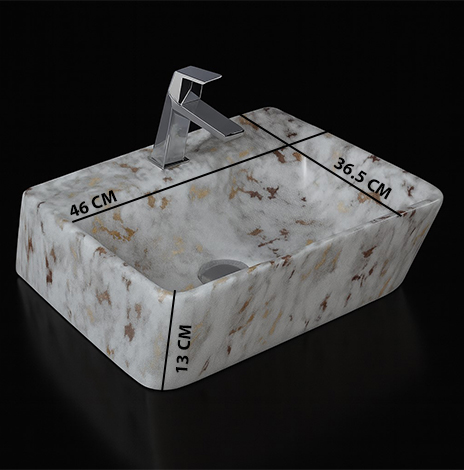 MS-2304 XYLOAN WALL MOUNTED BASIN GLOSSY (18"X14") - Image 3