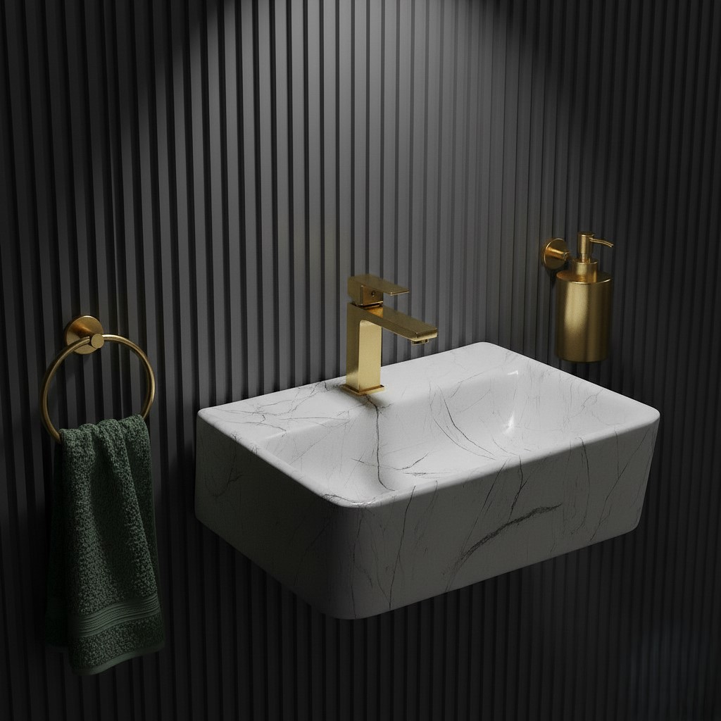 MS-2306 XYLOAN WALL MOUNTED BASIN GLOSSY (18"X14") - Image 2