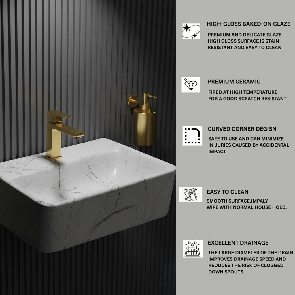 MS-2306 XYLOAN WALL MOUNTED BASIN GLOSSY (18"X14") - Image 4