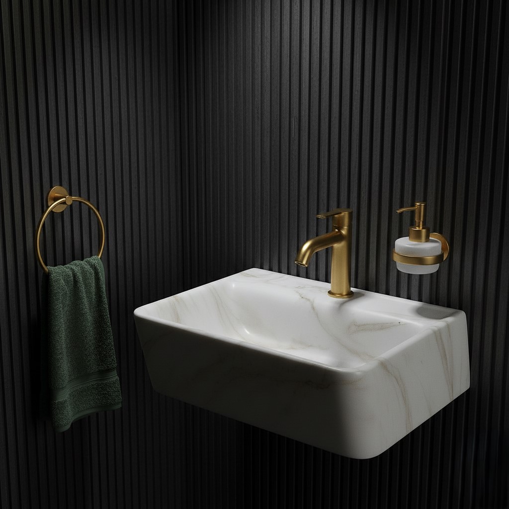 MS-2307 XYLOAN WALL MOUNTED BASIN GLOSSY (18"X14") - Image 2